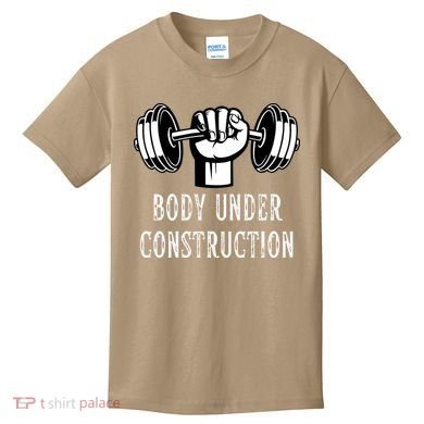 Funny Gym Workout Body Under Construction Kids T-Shirt