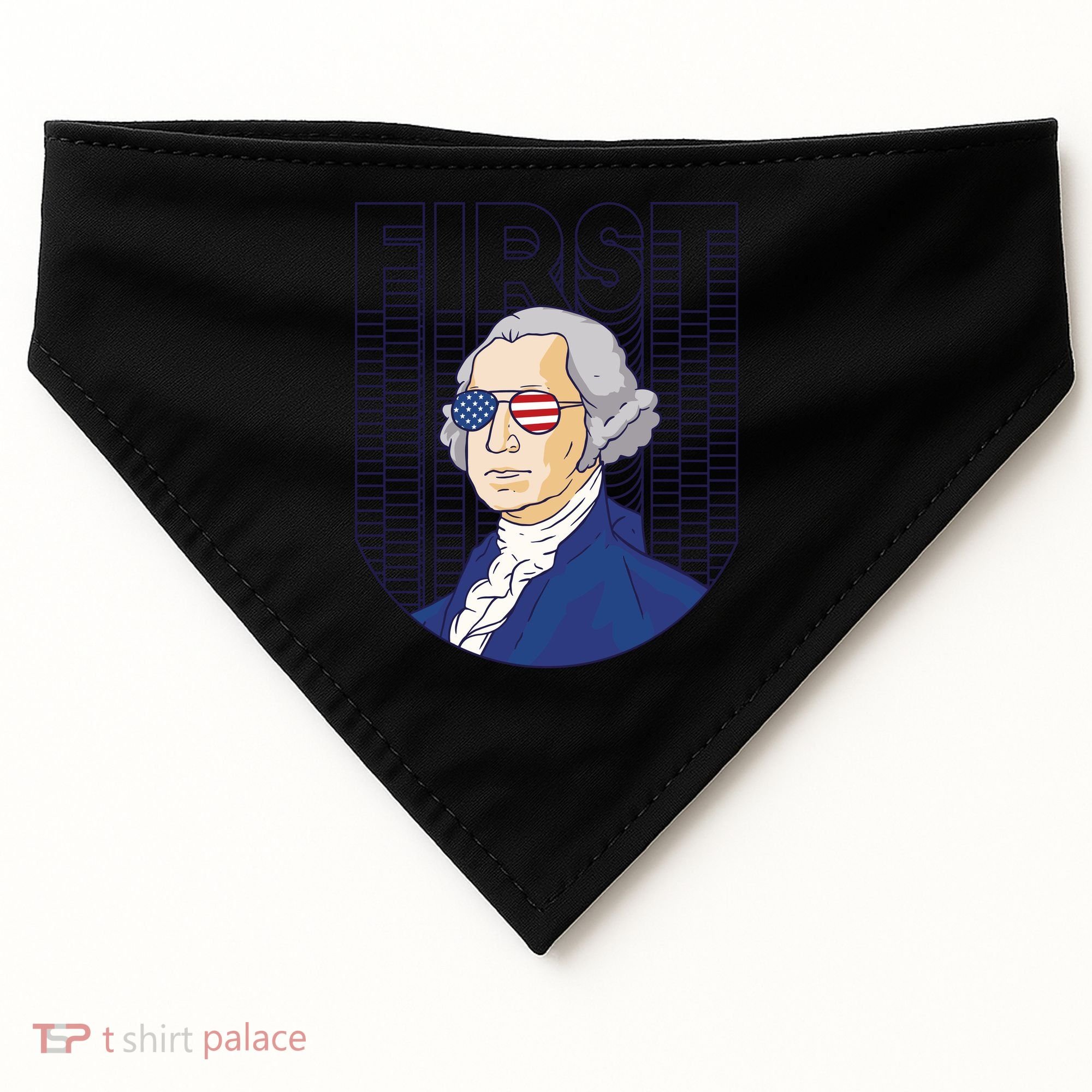First George Washington Retro USA-Made Doggie Bandana