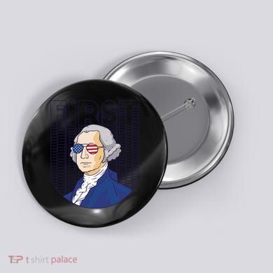 First George Washington Retro Button
