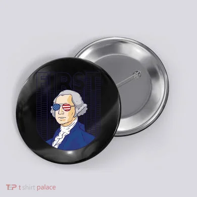 First George Washington Retro Button