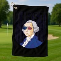 First George Washington Retro Golf Towel thumb 1