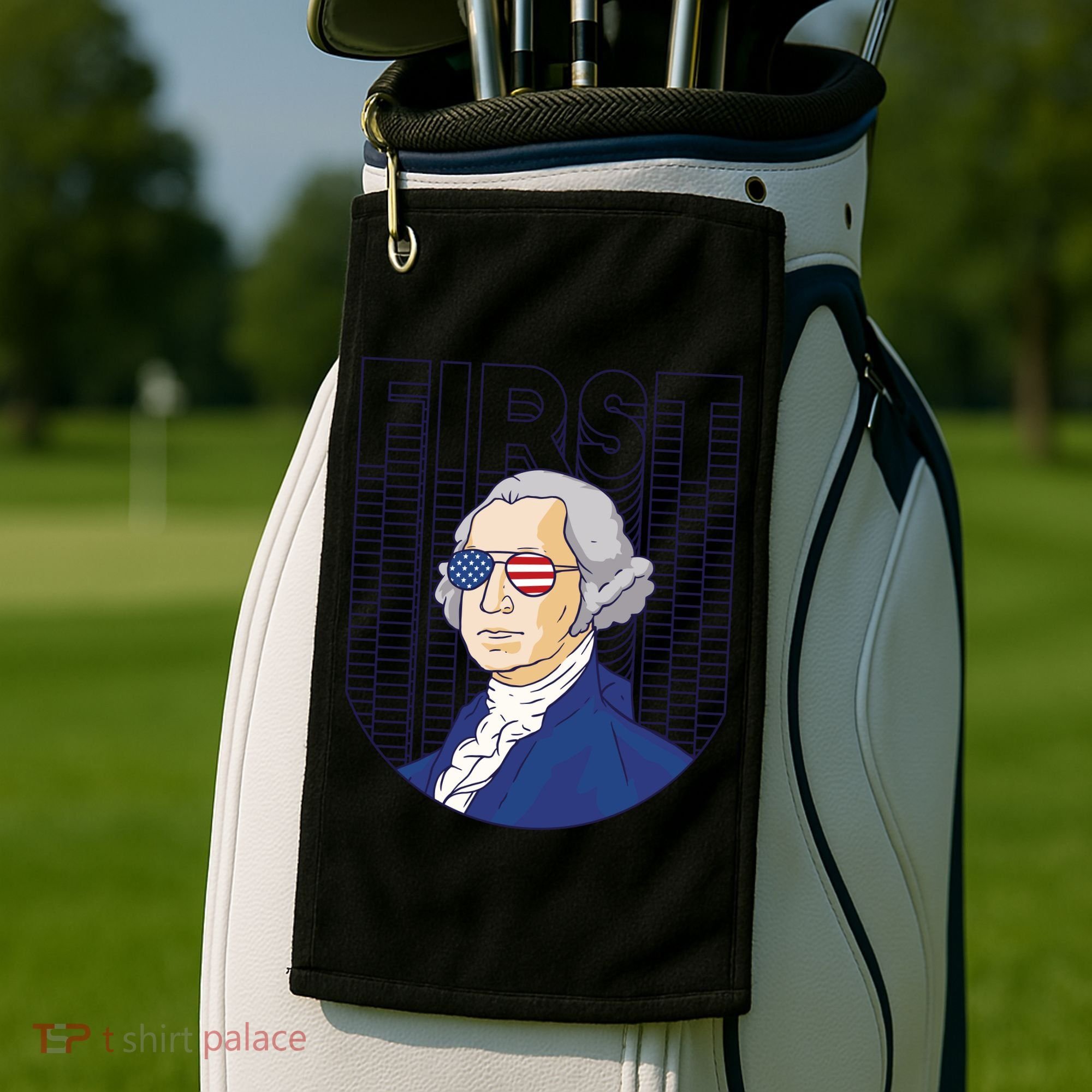 First George Washington Retro Golf Towel