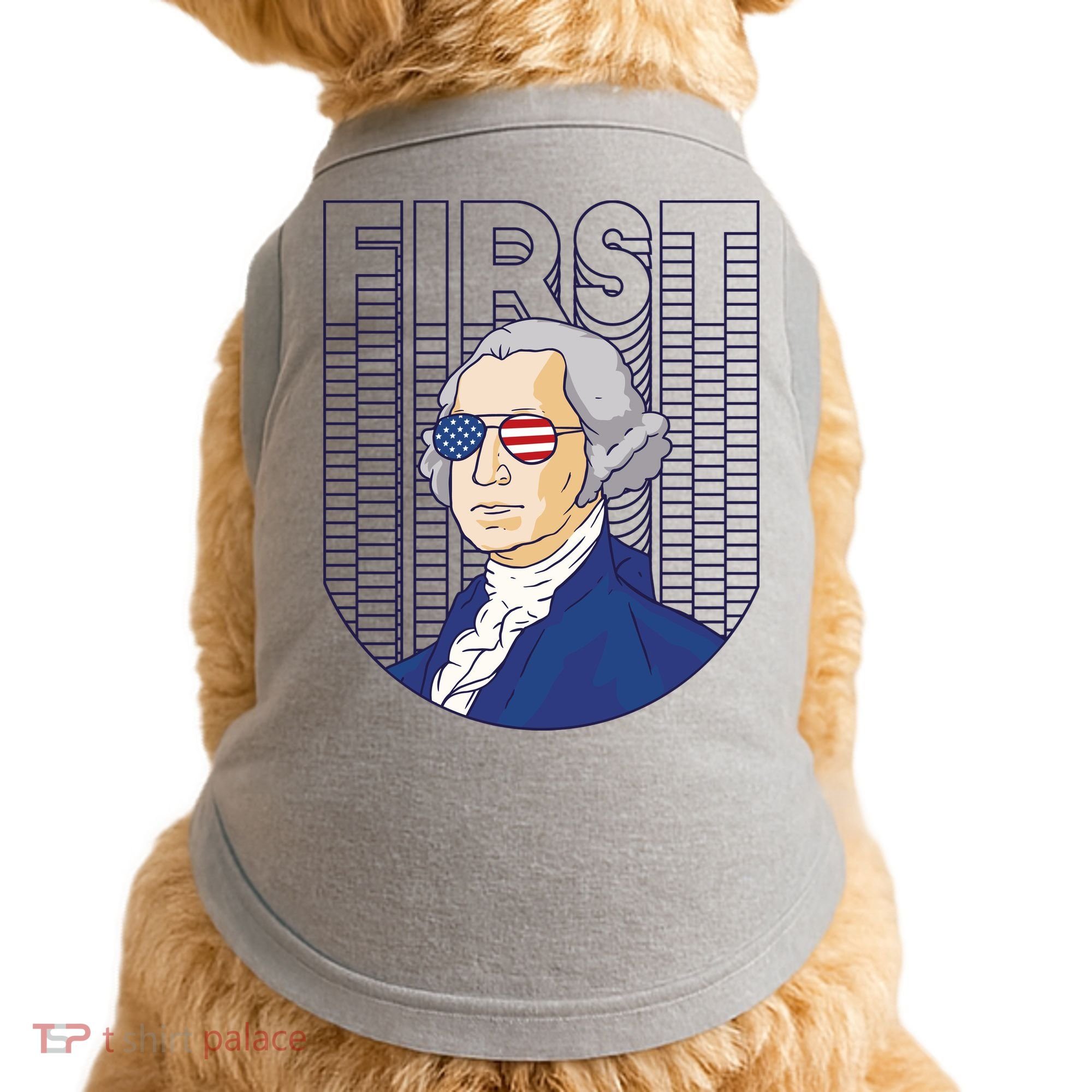 First George Washington Retro Doggie Tank