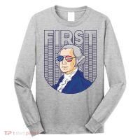 First George Washington Retro Long Sleeve Shirt thumb 0