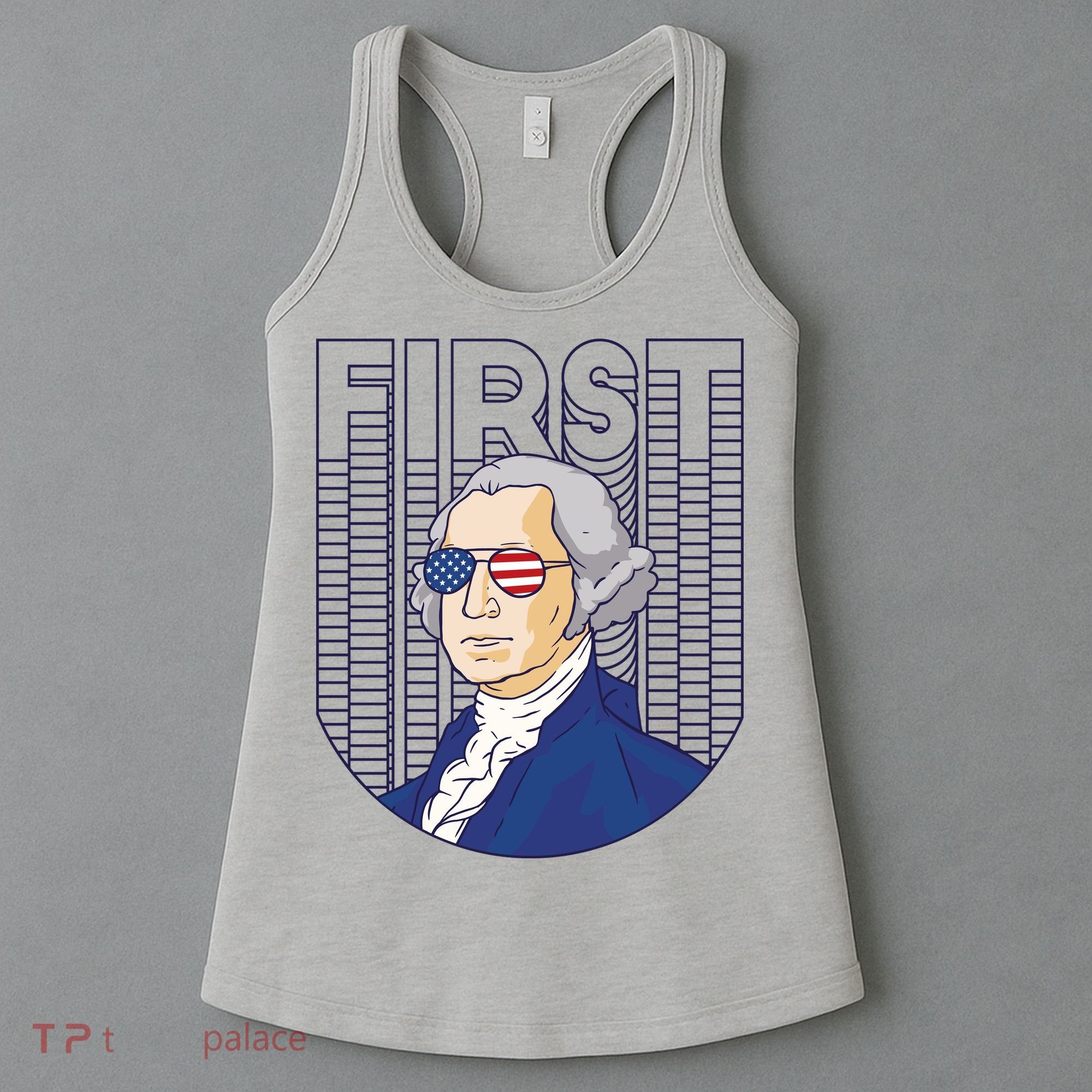 First George Washington Retro Women's Tank Top