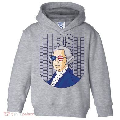 First George Washington Retro Toddler Hoodie