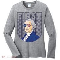 First George Washington Retro Women's Long Sleeve Shirt thumb 0