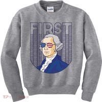 First George Washington Retro Kids Sweatshirt thumb 0