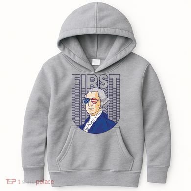 First George Washington Retro Kids Hoodie