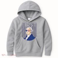 First George Washington Retro Kids Hoodie thumb 0