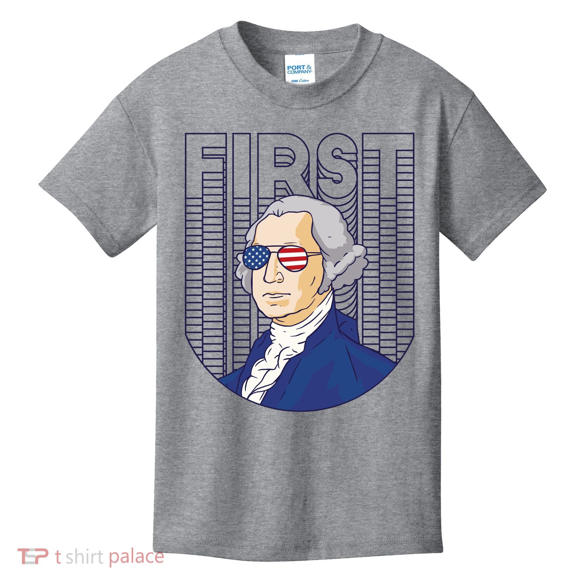 First George Washington Retro Kids T-Shirt