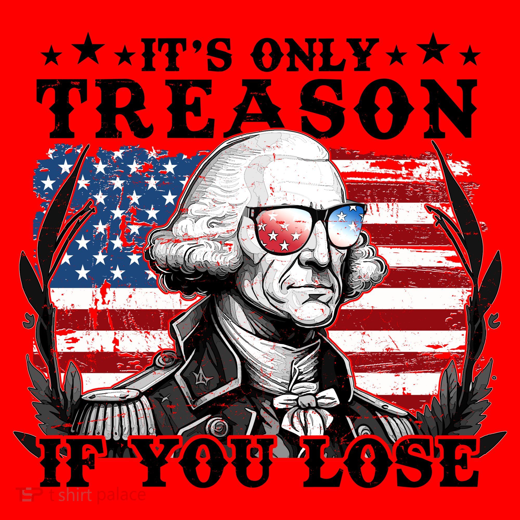 Funny George Washington Its Only Treason If You Lose Santa Hat