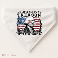 Funny George Washington Its Only Treason If You Lose USA-Made Doggie Bandana thumb 0