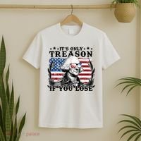 Funny George Washington Its Only Treason If You Lose T-Shirt thumb 2