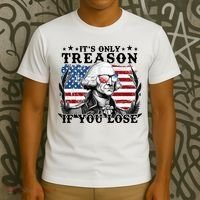 Funny George Washington Its Only Treason If You Lose T-Shirt thumb 3