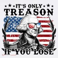 Funny George Washington Its Only Treason If You Lose Women's Hoodie thumb 2