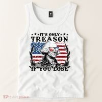 Funny George Washington Its Only Treason If You Lose Tank Top thumb 2