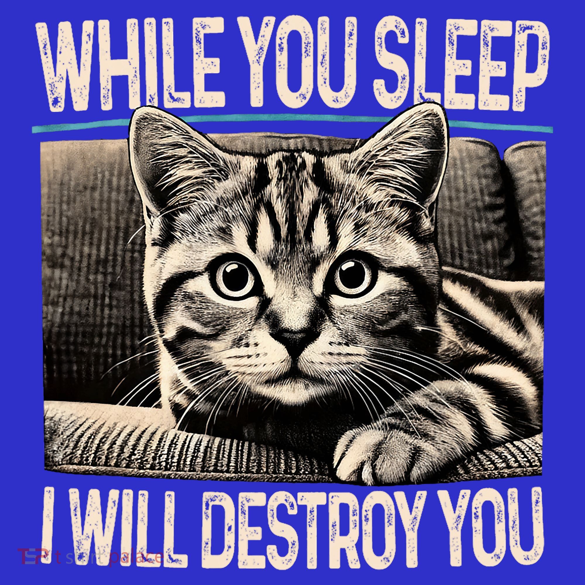 Funny Graphic While You Sleep I Will Destroy You Cat Toddler T-Shirt