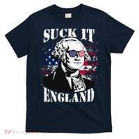 Funny George Washington Suck It England Vintage July 4th T-Shirt thumb 0