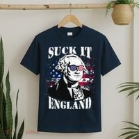 Funny George Washington Suck It England Vintage July 4th T-Shirt thumb 2