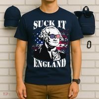 Funny George Washington Suck It England Vintage July 4th T-Shirt thumb 6