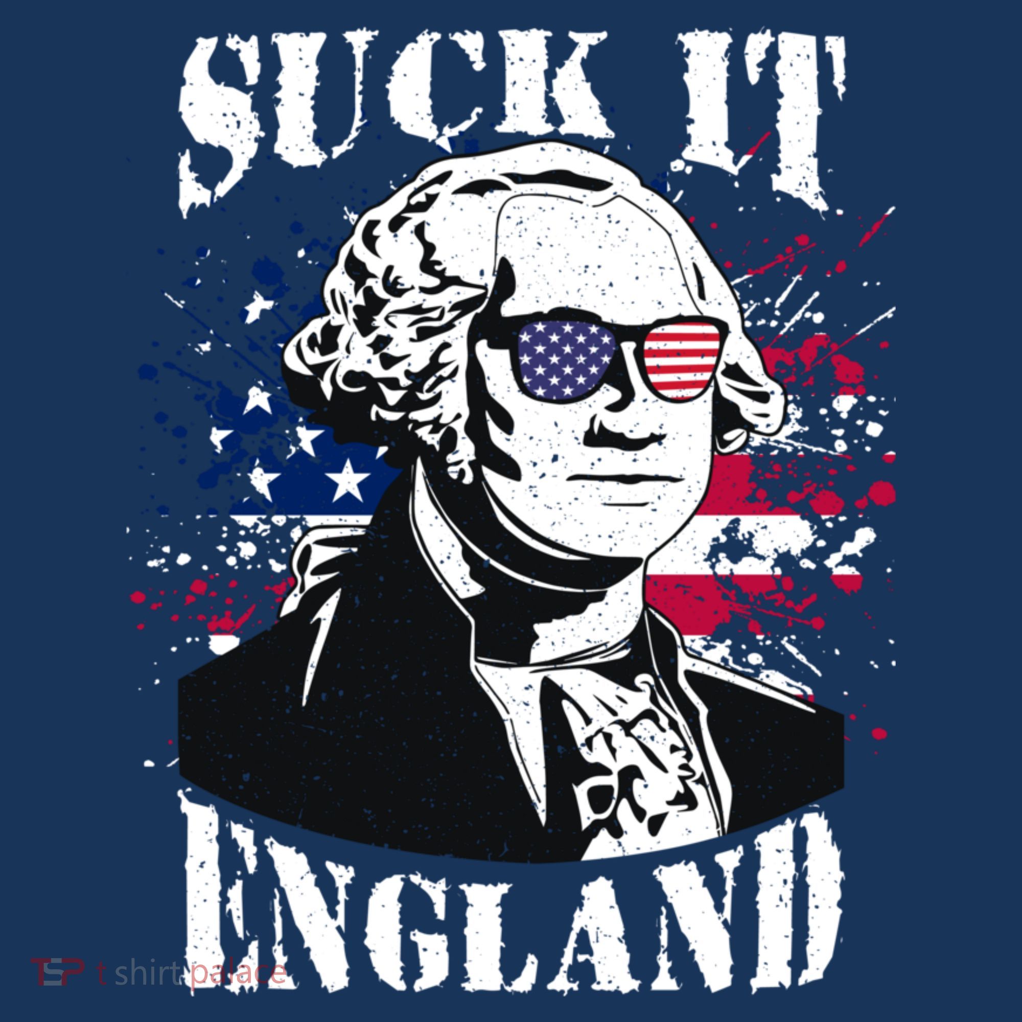 Funny George Washington Suck It England Vintage July 4th T-Shirt