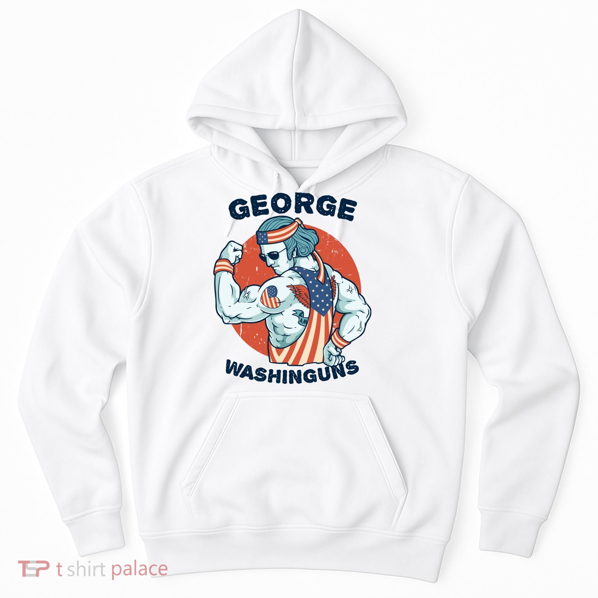 Funny George Washinguns Workout Patriotic 4th Of July Gift Hoodie