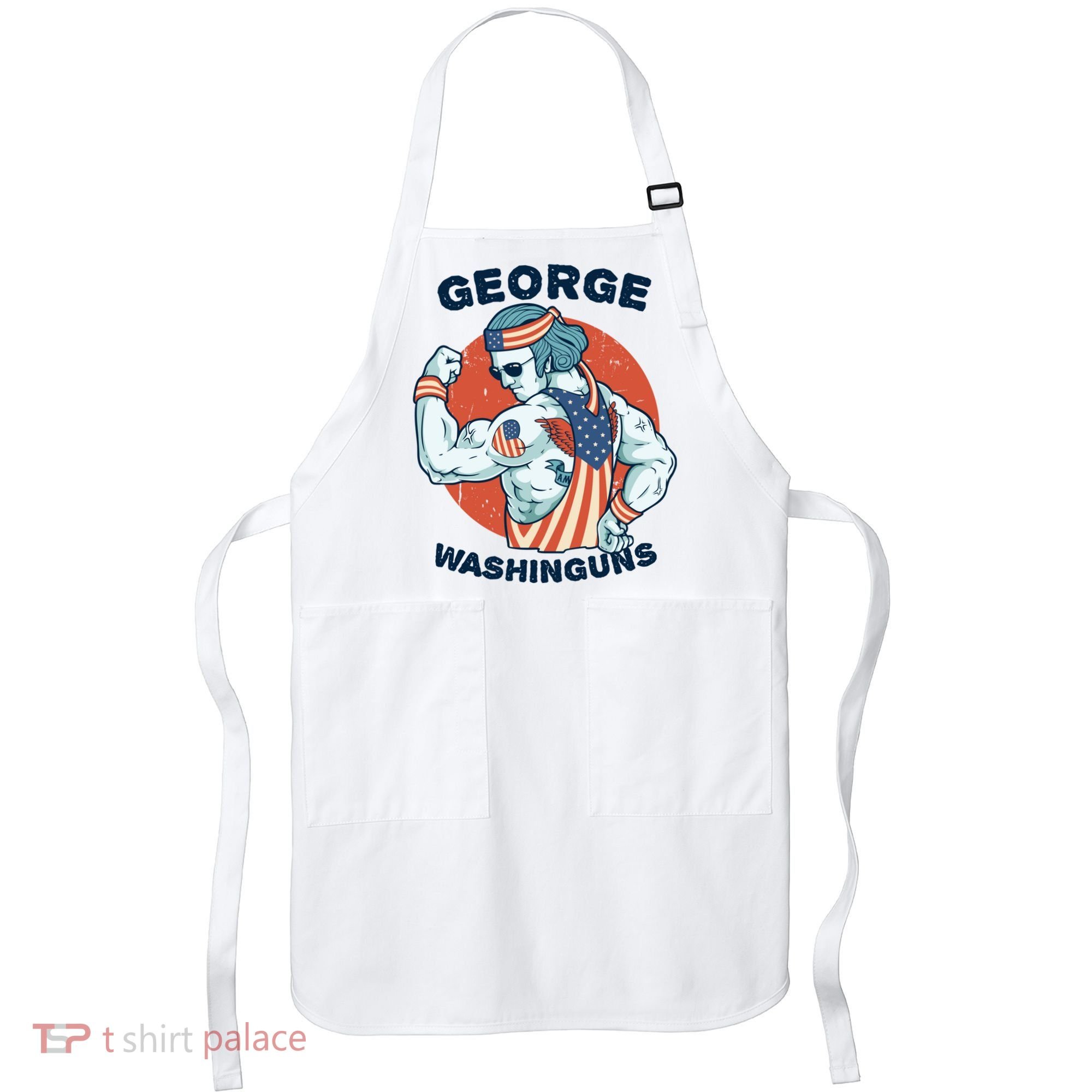 Funny George Washinguns Workout Patriotic 4th Of July Gift Apron