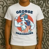 Funny George Washinguns Workout Patriotic 4th Of July Gift T-Shirt thumb 3