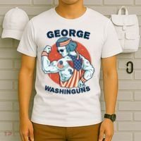 Funny George Washinguns Workout Patriotic 4th Of July Gift T-Shirt thumb 6