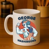 Funny George Washinguns Workout Patriotic 4th Of July Gift Coffee Mug thumb 4
