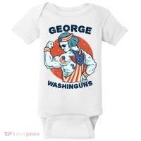Funny George Washinguns Workout Patriotic 4th Of July Gift Baby Bodysuit thumb 0
