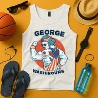 Funny George Washinguns Workout Patriotic 4th Of July Gift Tank Top thumb 4