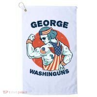 Funny George Washinguns Workout Patriotic 4th Of July Gift Golf Towel thumb 0