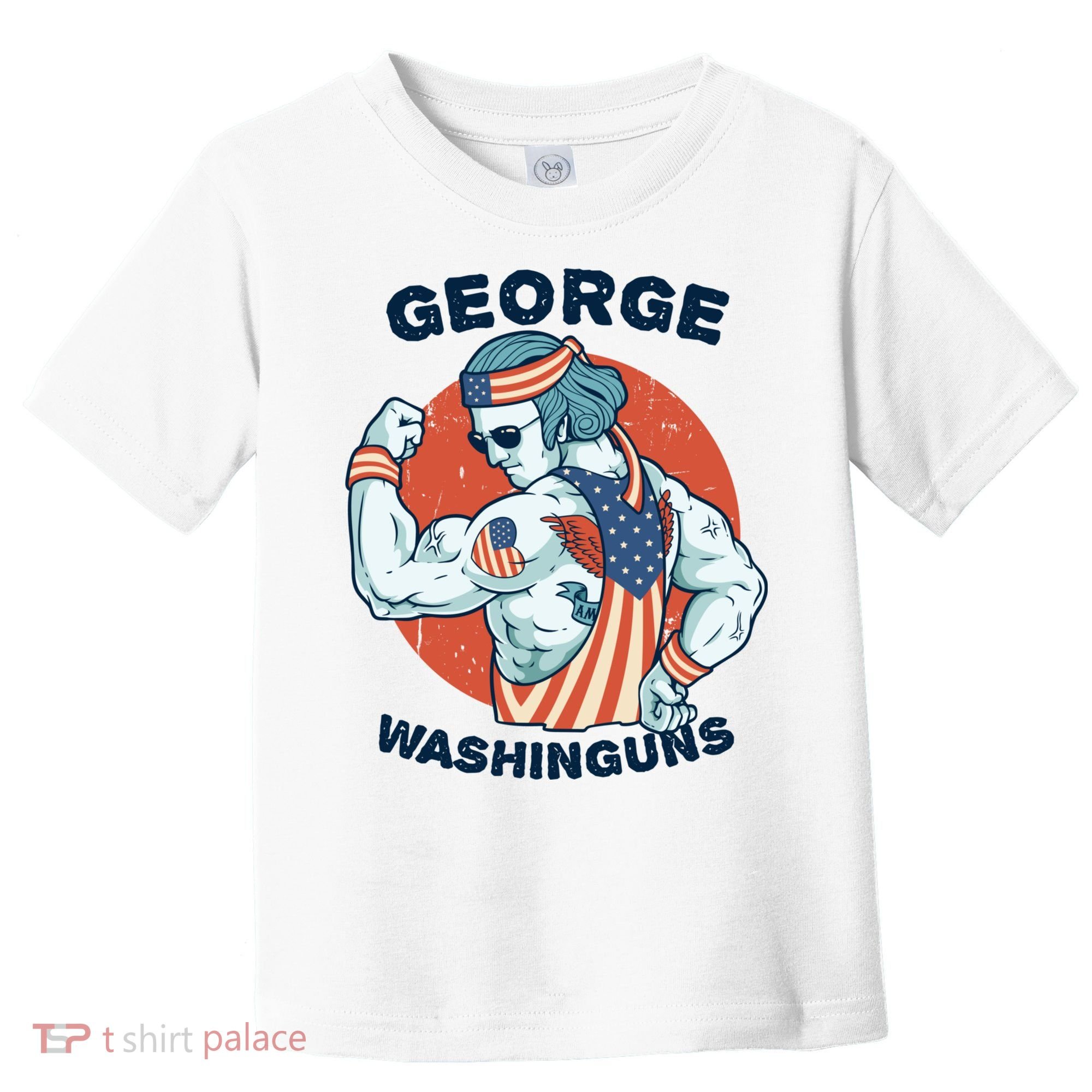 Funny George Washinguns Workout Patriotic 4th Of July Gift Toddler T-Shirt