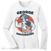 Funny George Washinguns Workout Patriotic 4th Of July Gift Women's Long Sleeve Shirt thumb 0