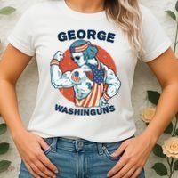 Funny George Washinguns Workout Patriotic 4th Of July Gift Women's T-Shirt thumb 2