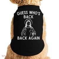 Funny Guess Whos Back Back Again Easter Jesus Christian Doggie Tank thumb 0