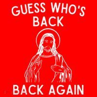 Funny Guess Whos Back Back Again Easter Jesus Christian Santa Hat thumb 1