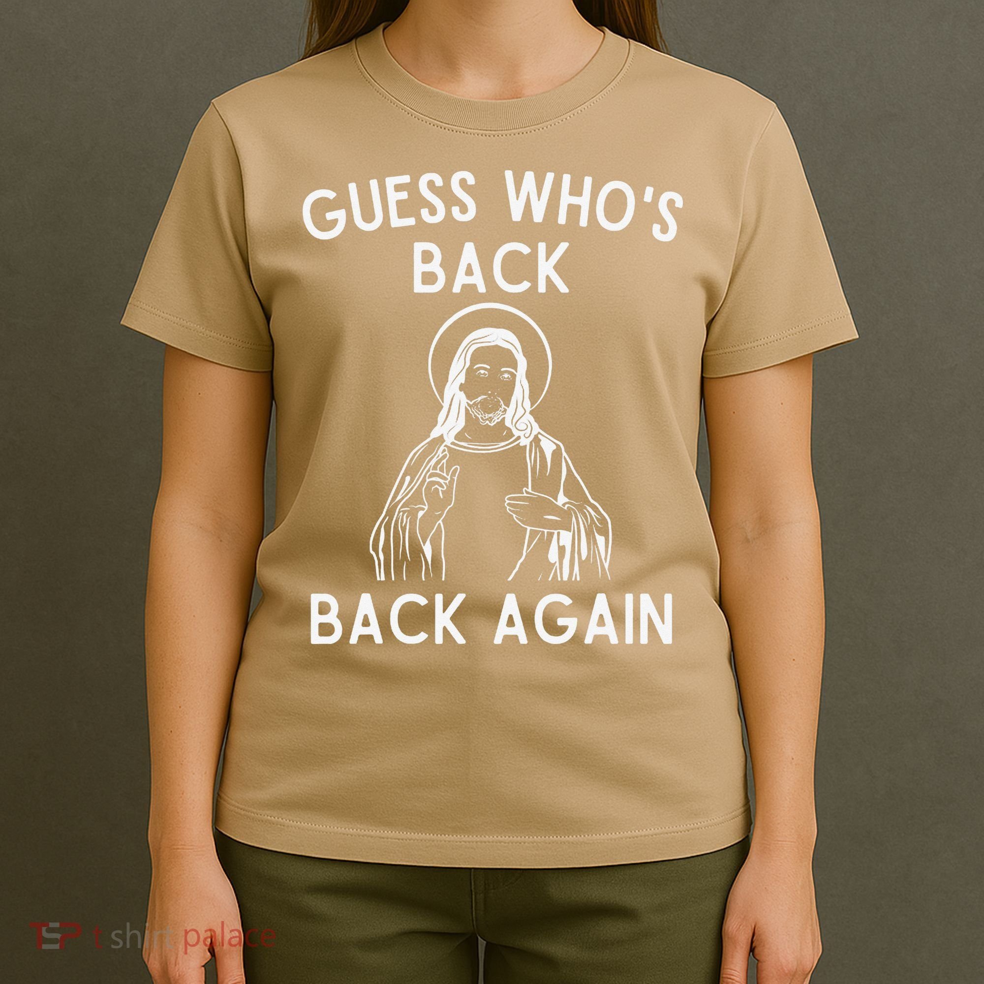 Funny Guess Whos Back Back Again Easter Jesus Christian T-Shirt