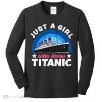 For Girl Who Just Love The Rms Titanic Kids Long Sleeve Shirt thumb 0