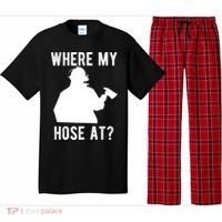 Firemen Gift Wheres My Hose At Funny Firefighter Gift Pajama Set thumb 0