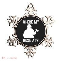 Firemen Gift Wheres My Hose At Funny Firefighter Gift Ornament thumb 0