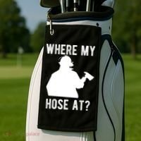 Firemen Gift Wheres My Hose At Funny Firefighter Gift Golf Towel thumb 2