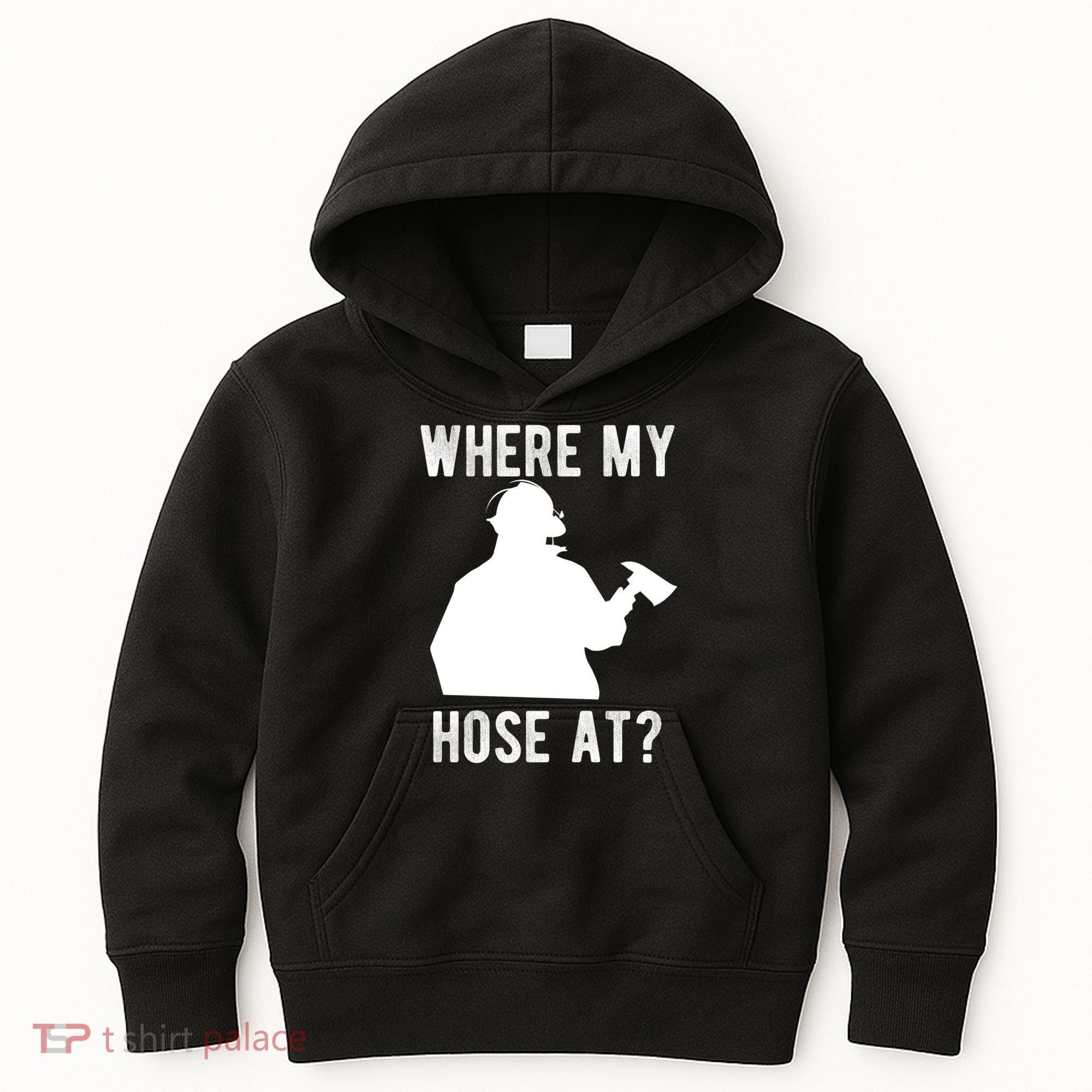 Firemen Gift Wheres My Hose At Funny Firefighter Gift Kids Hoodie