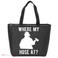 Firemen Gift Wheres My Hose At Funny Firefighter Gift Tote Bag thumb 0