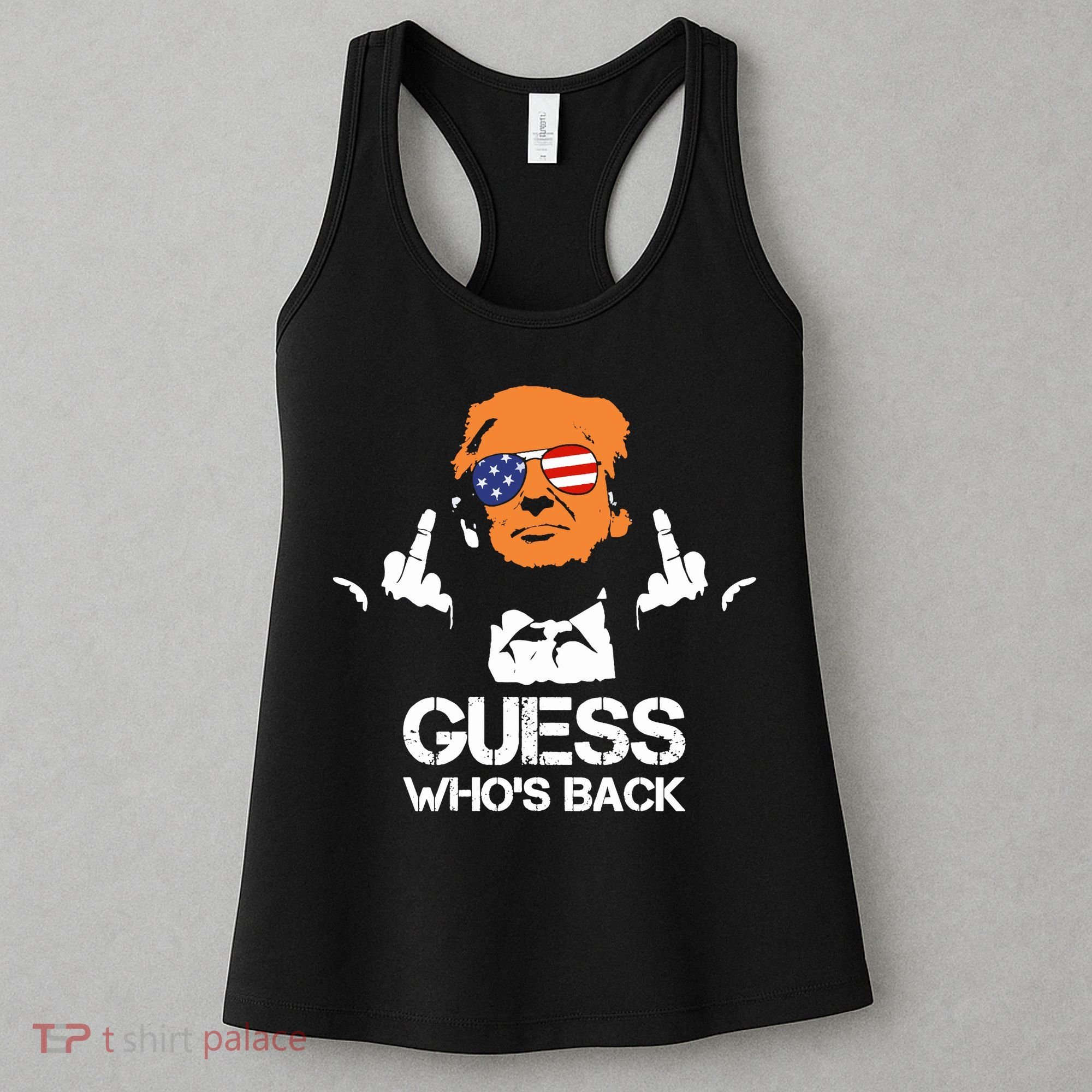 Funny Guess Who Is Back President Trump 2024 Women's Tank Top