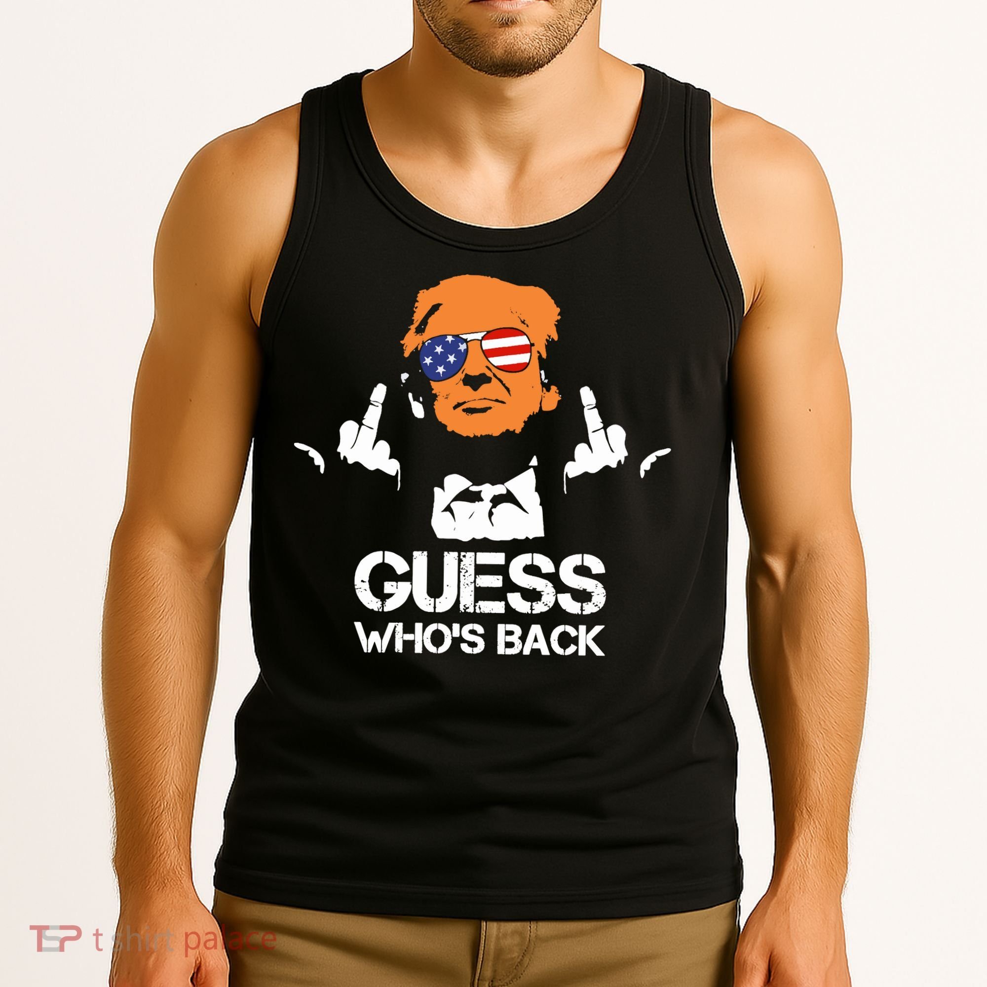 Funny Guess Who Is Back President Trump 2024 Tank Top