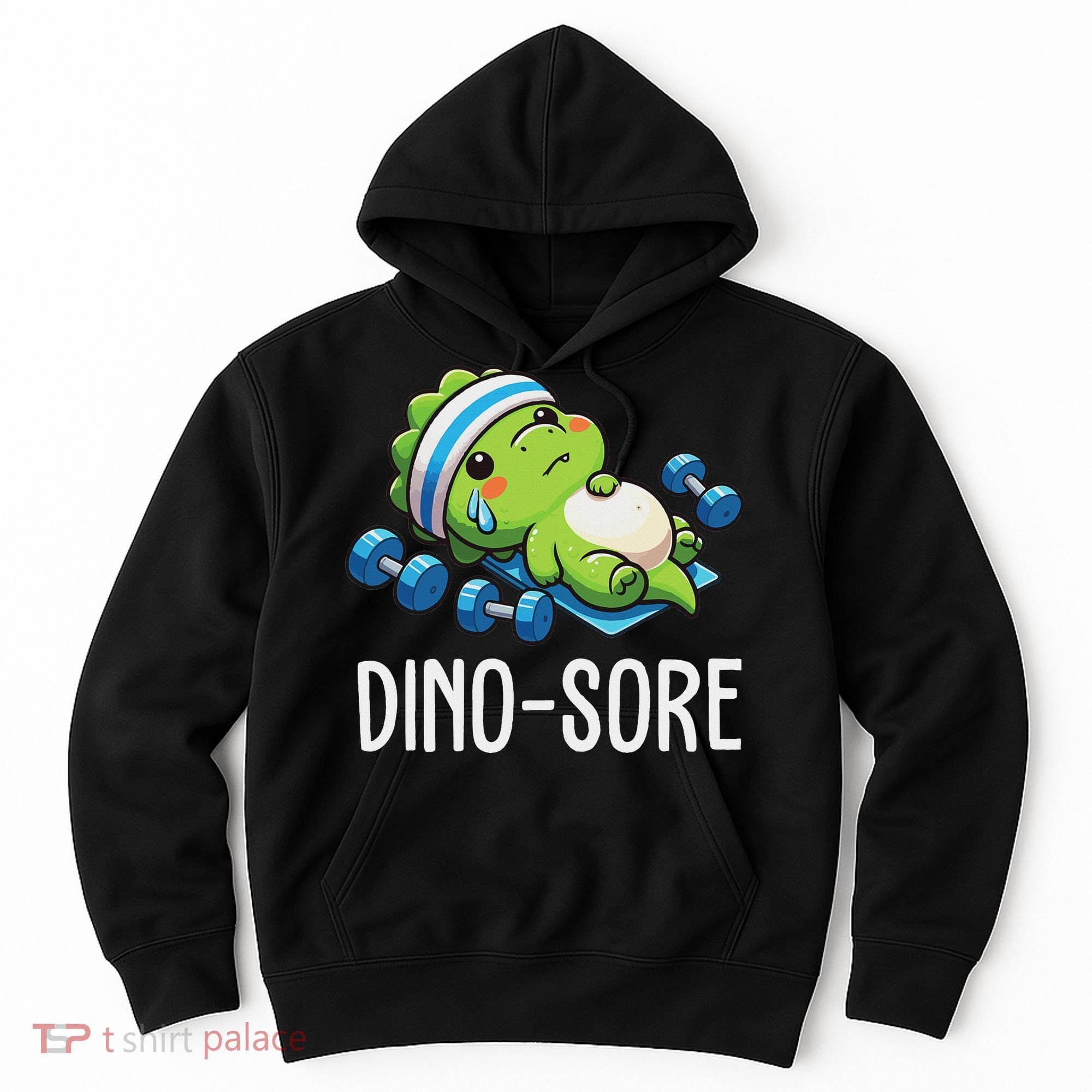 Funny Gym Workout Dinosaur Weight Lifting Gym Dino Sore Hoodie
