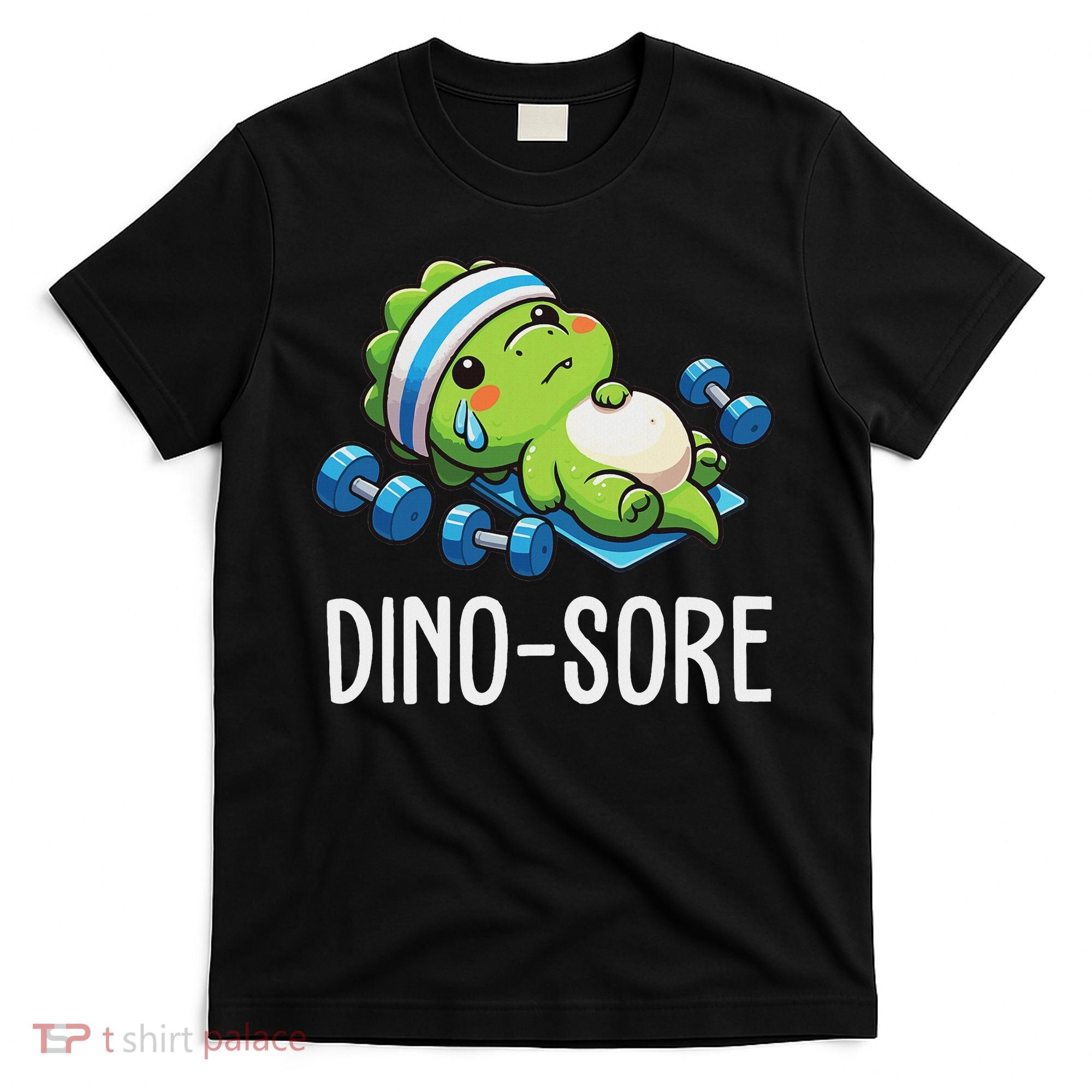 Funny Gym Workout Dinosaur Weight Lifting Gym Dino Sore T-Shirt